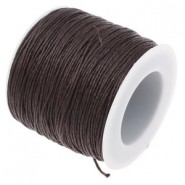 Wax cord 1.0 mm Deep coffee color